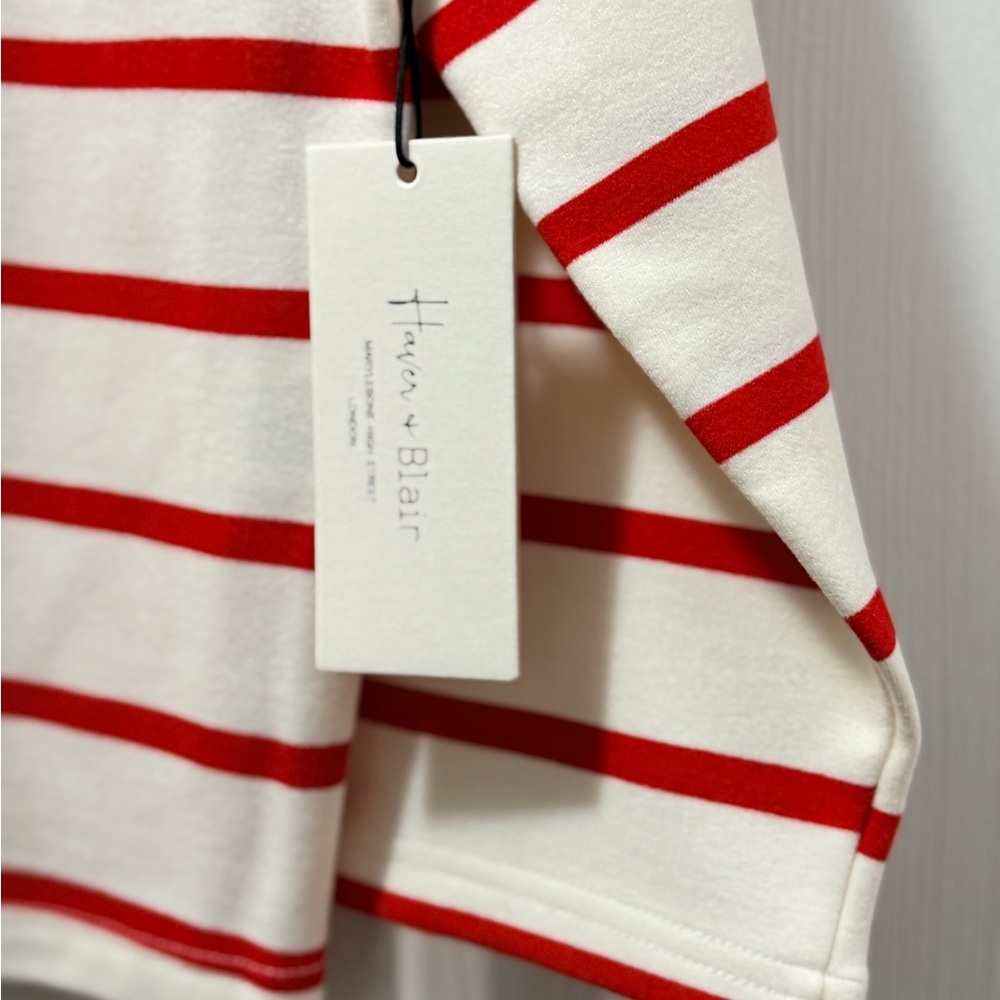 Haver + Blair (set of 2) Navy and cream & White and red Striped Tops - Picture 8 of 13